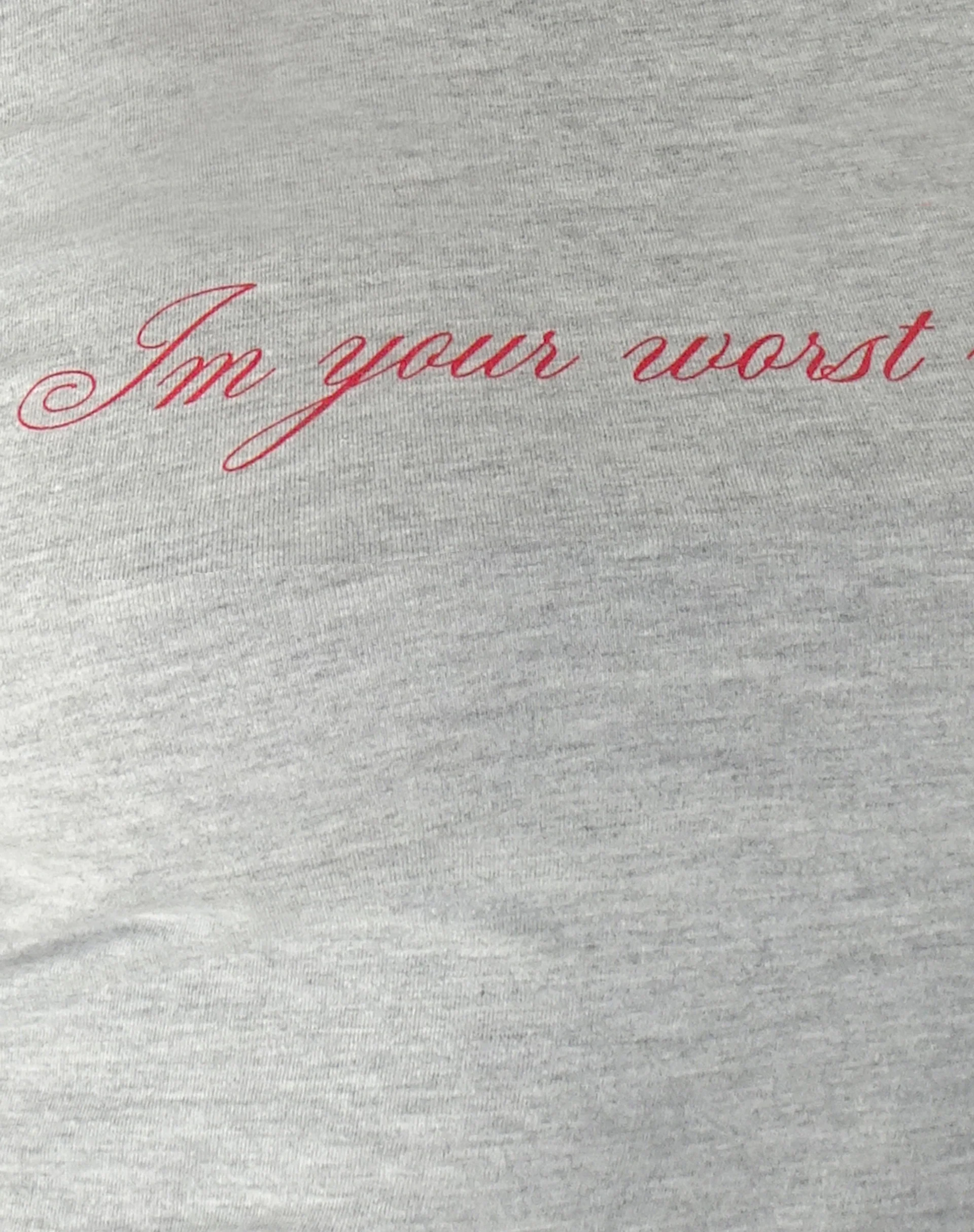 Sutin Tee in Grey Marl with Worst Nightmare Graphic - Image 6