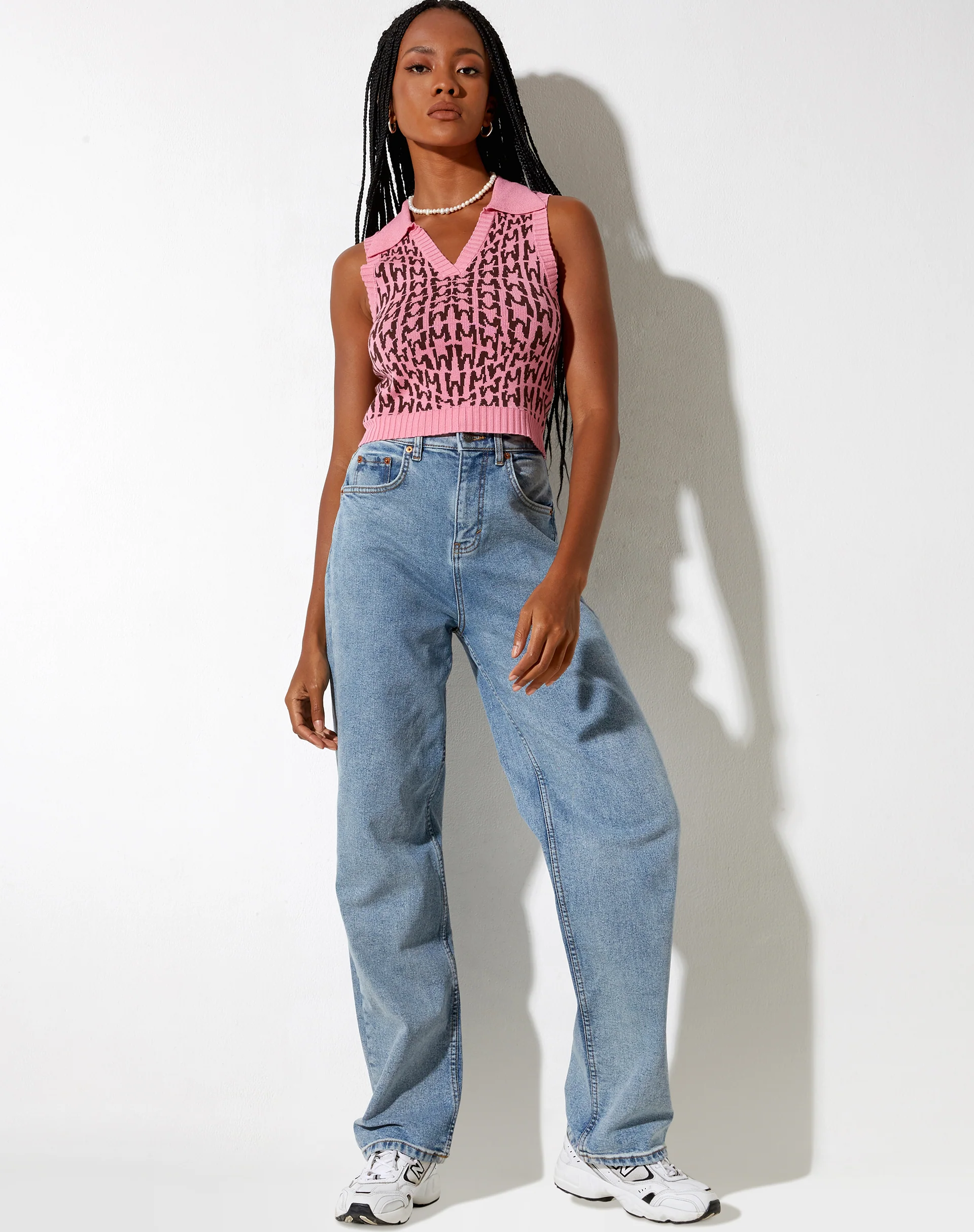 Syafa Tank Top in Wavey M Pink - Image 3
