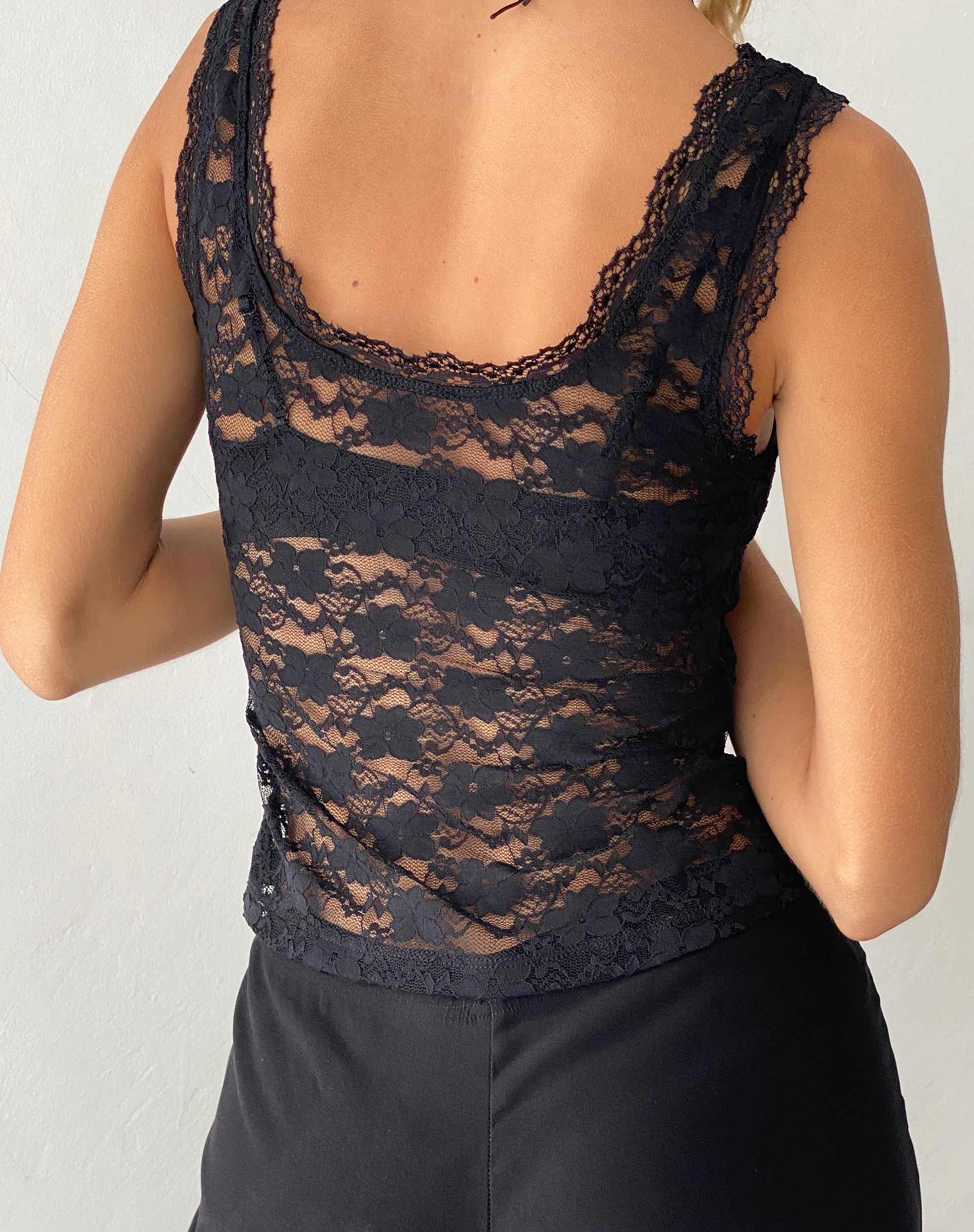 Tahoa Lace Vest in Black - Image 5