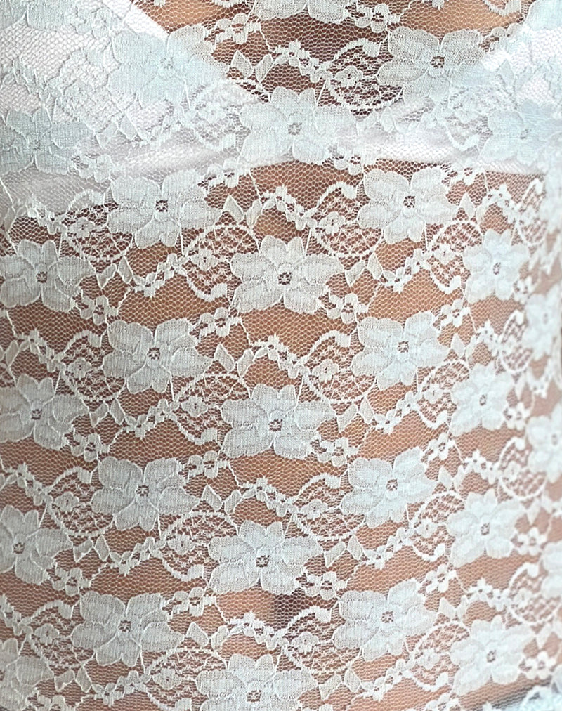 Tahoa Top in Orchid Lace Light Blue - Image 5