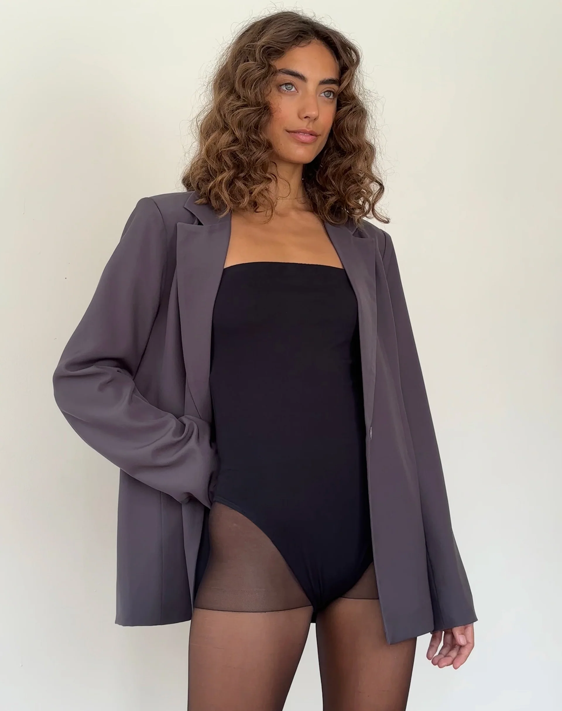 Taite Bandeau Bodysuit in Black Lycra - Image 4
