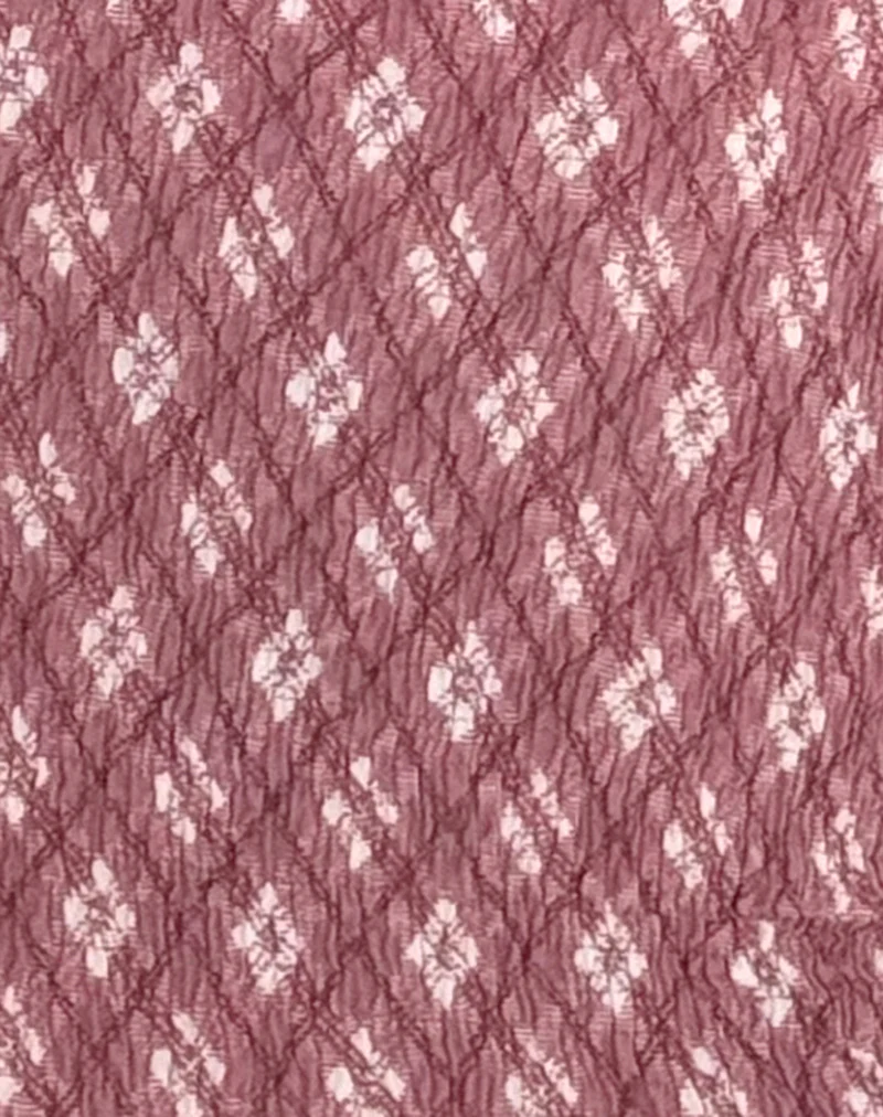 Takiyo Bandeau Mini Dress in Pink Tartan - Image 5