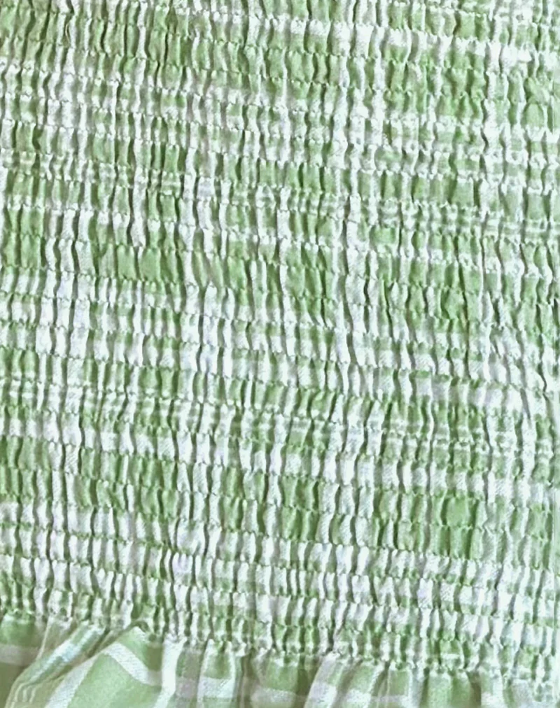Takiyo Mini Dress in Table Cloth Neo Mint - Image 7