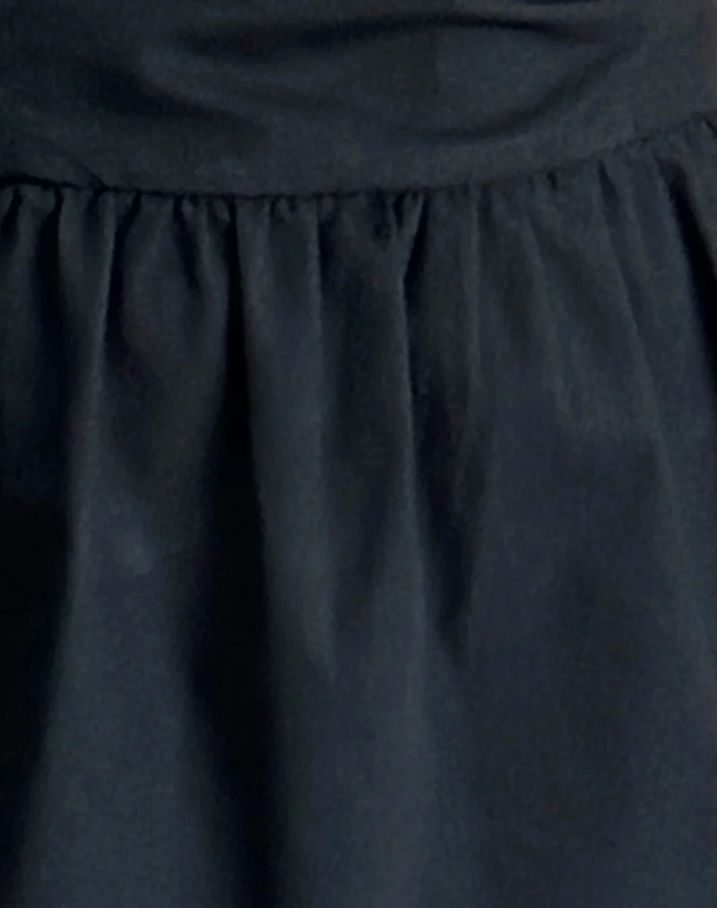 Taleshi Mini Dress in Black with Tap Shoe Off White Bows - Image 6