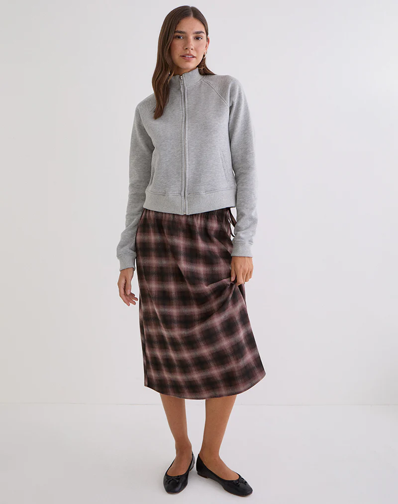 Tamayo Zip Turtleneck Jumper in Grey Marl - Image 2