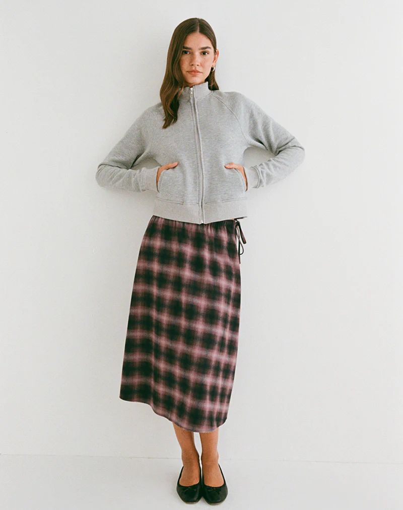 Tamayo Zip Turtleneck Jumper in Grey Marl - Image 5