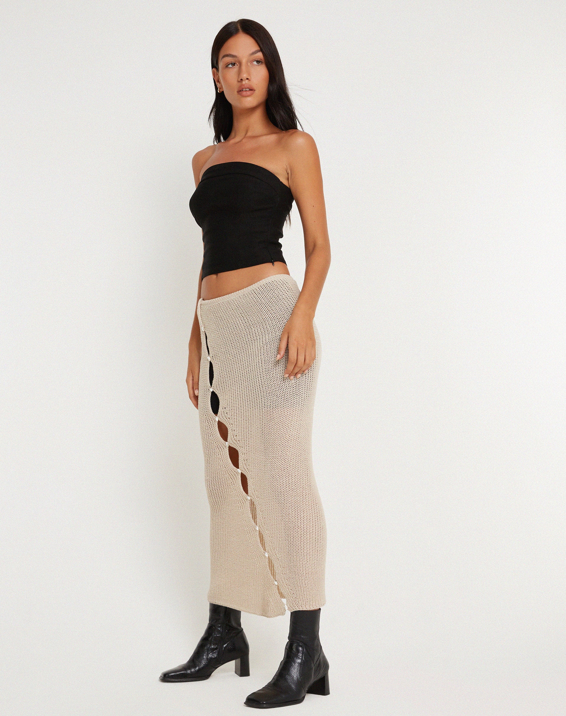 Tanika Maxi Skirt in Natural - Image 5