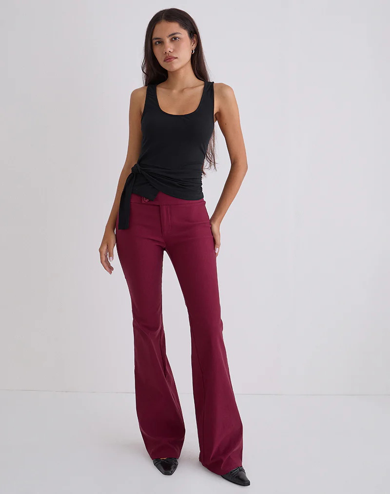 Tanzy Tie Top in Jersey Black - Image 2