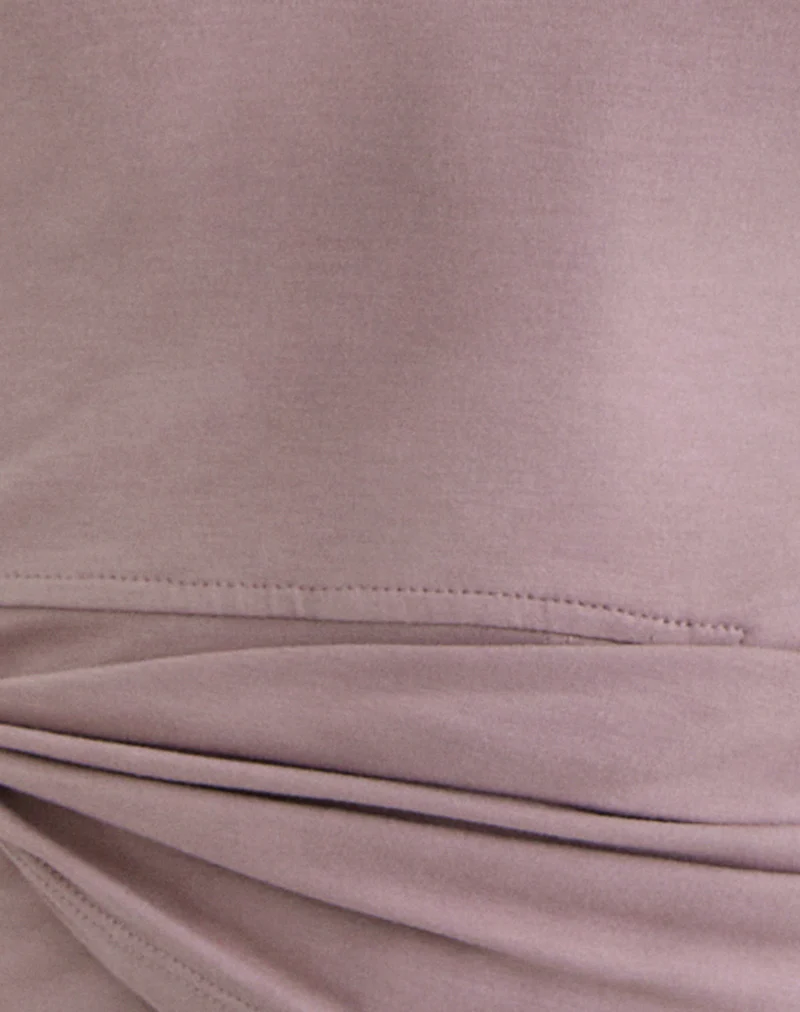 Tanzy Tie Top in Jersey Dusty Mauve - Image 5