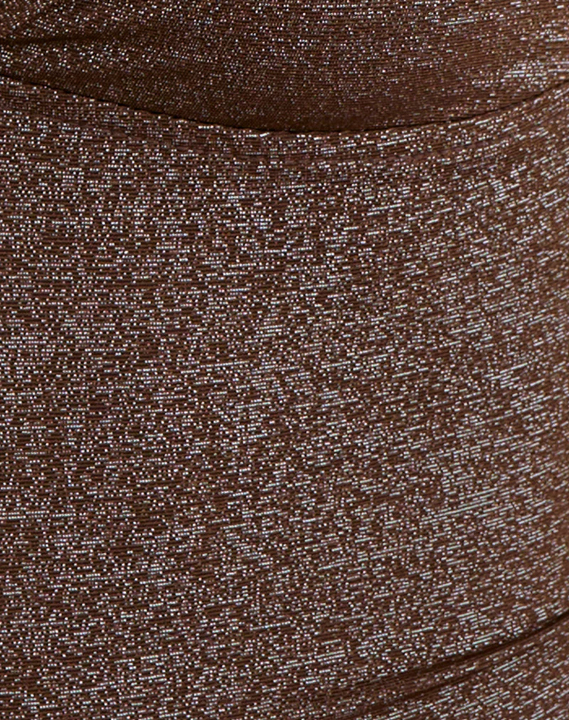 Tarikh Swim Tank Top in Shimmer Brown - Image 6