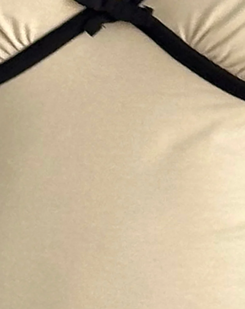 Tasina Top in Coconut Milk with Black Binding - Image 6