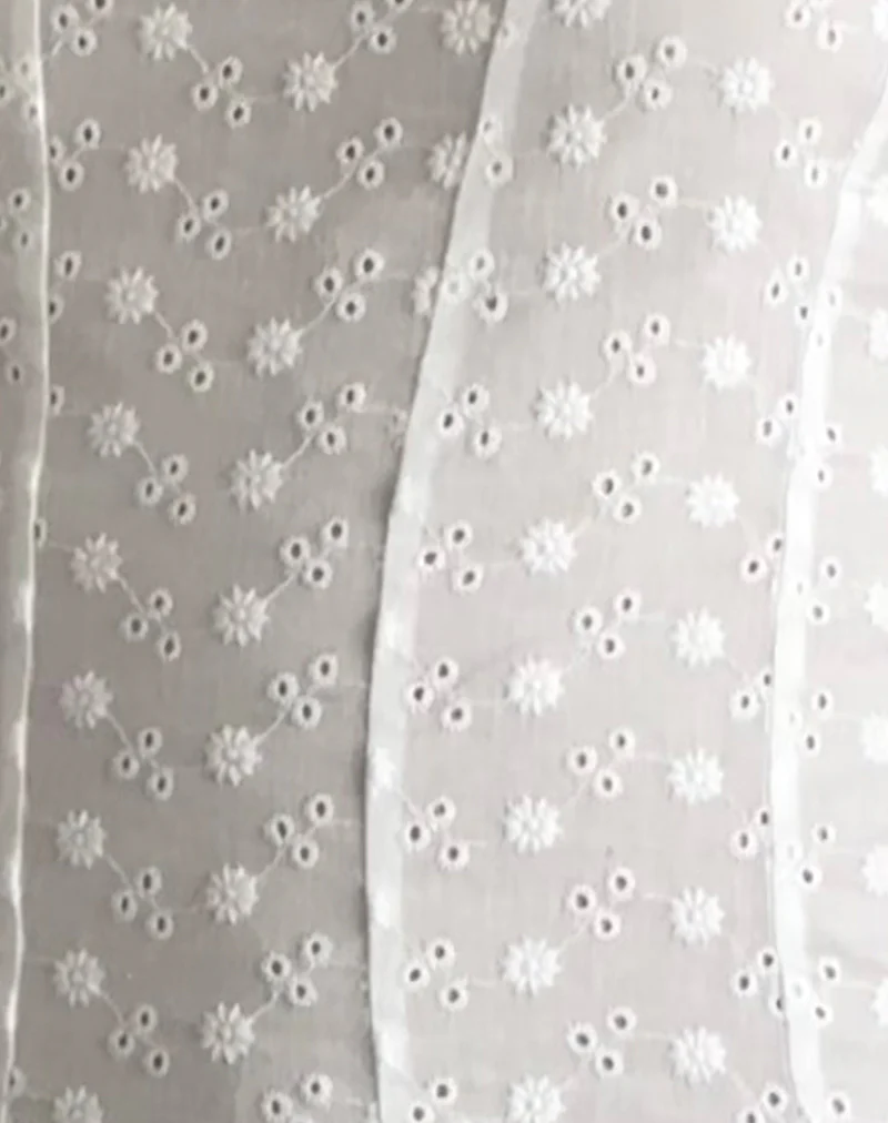 Tasma Corset Top in Woven Broderie White - Image 7