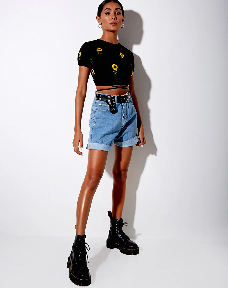 Tasya Top in Ditsy Sunflower - Image 3