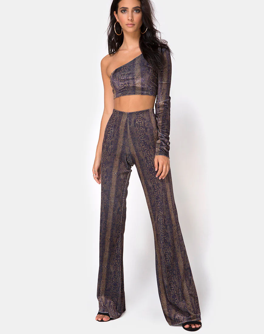 Tatiana Top in Velvet Brown Snake - Image 4
