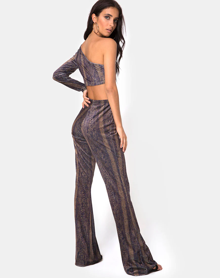 Tatiana Top in Velvet Brown Snake - Image 5