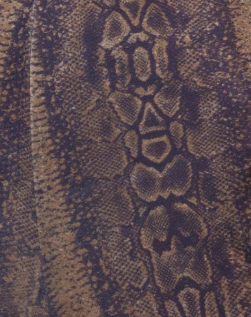 Tatiana Top in Velvet Brown Snake - Image 6