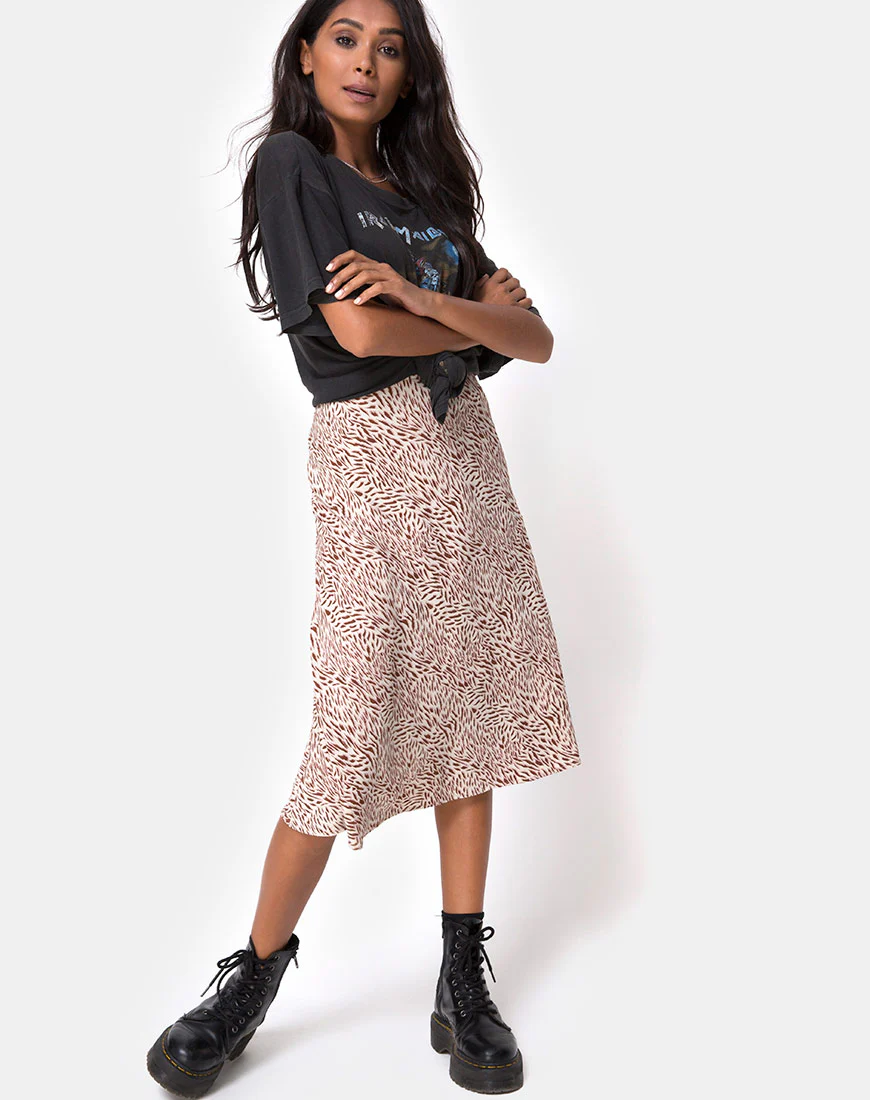 Tauri Midi Skirt in Safari Taupe - Image 2