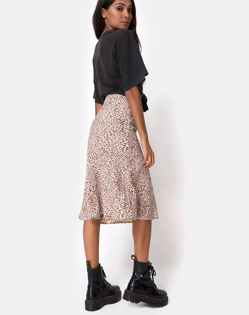 Tauri Midi Skirt in Safari Taupe - Image 3