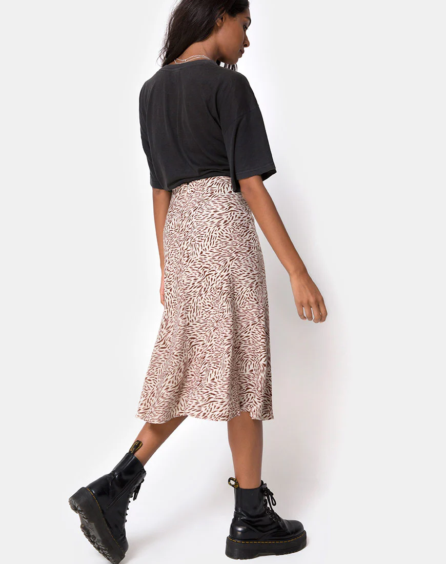 Tauri Midi Skirt in Safari Taupe - Image 5