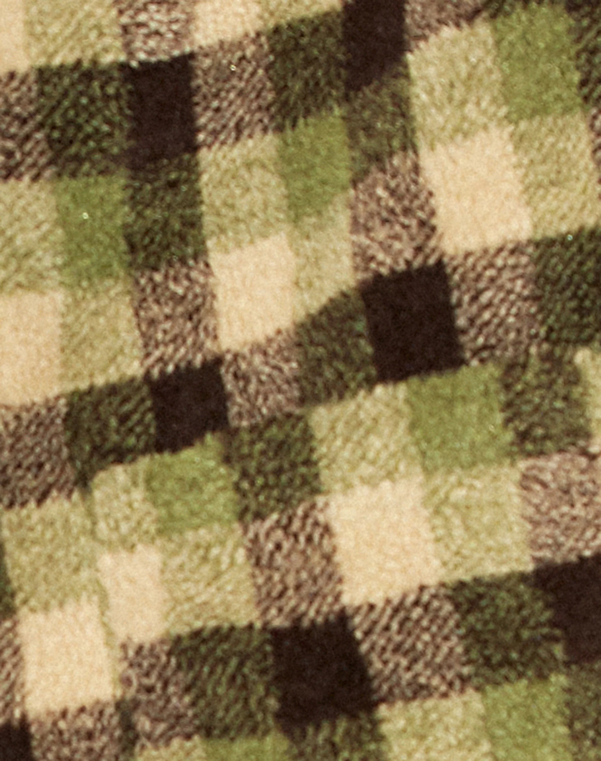 Teddy Coat in Green Check Borg - Image 7