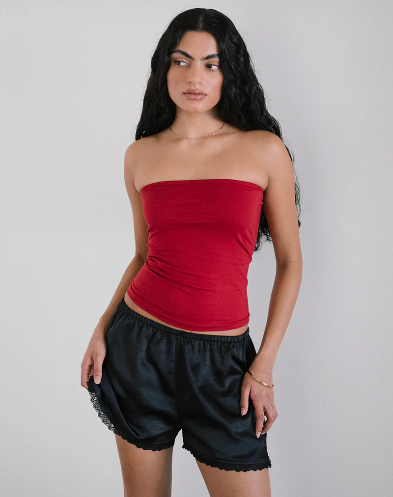 Tega Shorts In Black with Black Lace - Image 4