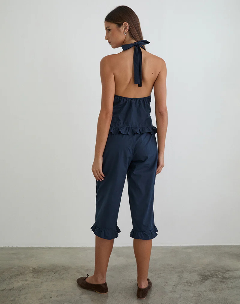 Tenison Capri Trouser in Dark Navy - Image 4