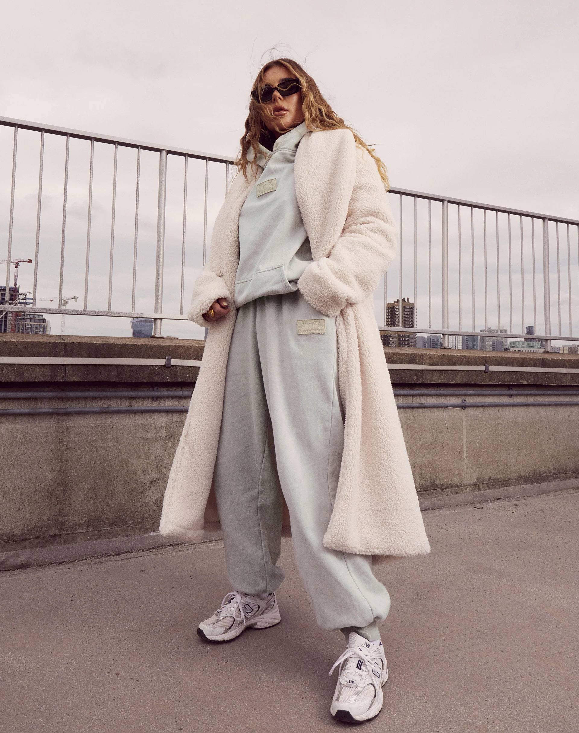Terence Coat in Borg Cream - Image 2