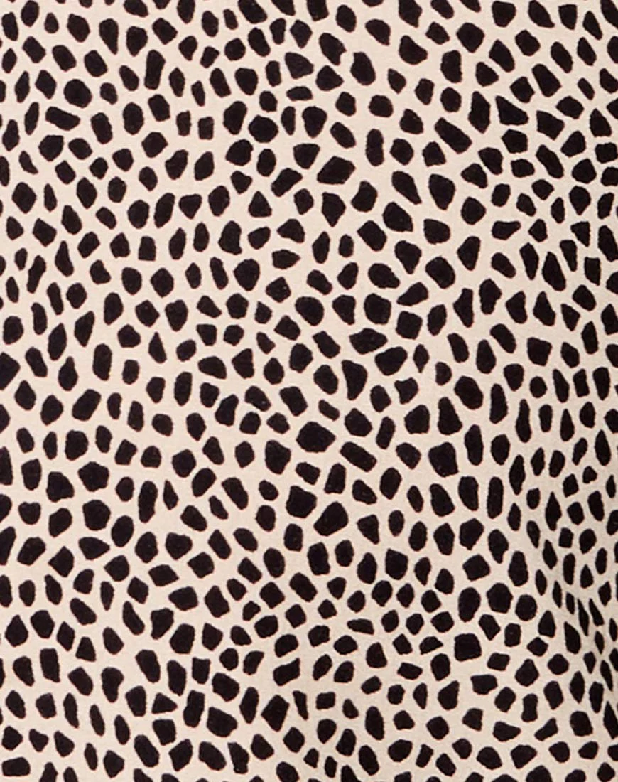 Tesla Slip Dress in Mini Croc Tan - Image 5