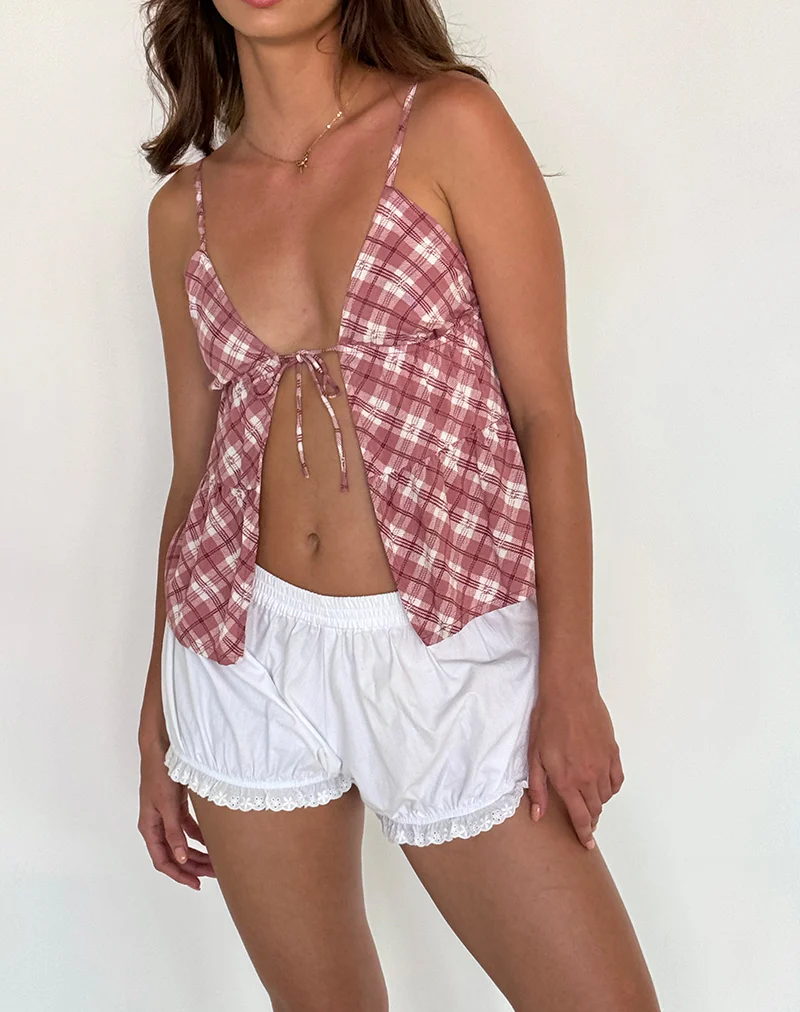 Tezza Top in Pink Tartan - Image 3