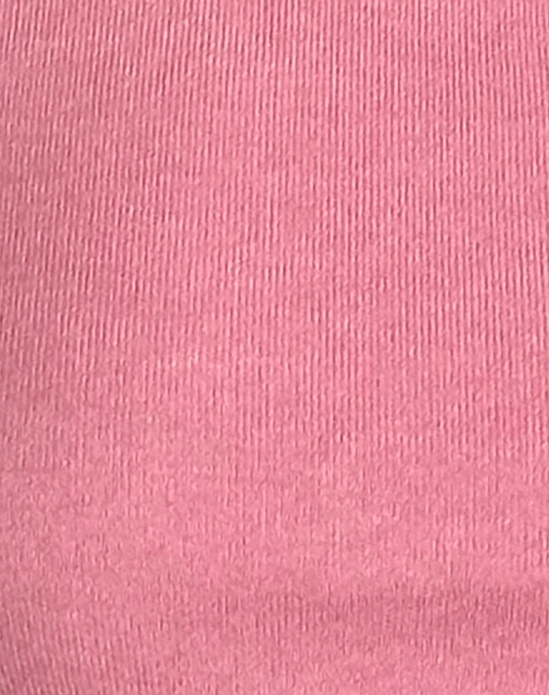 Thalassa Off the Shoulder Top in Dusky Pink Sheer Knit - Image 5