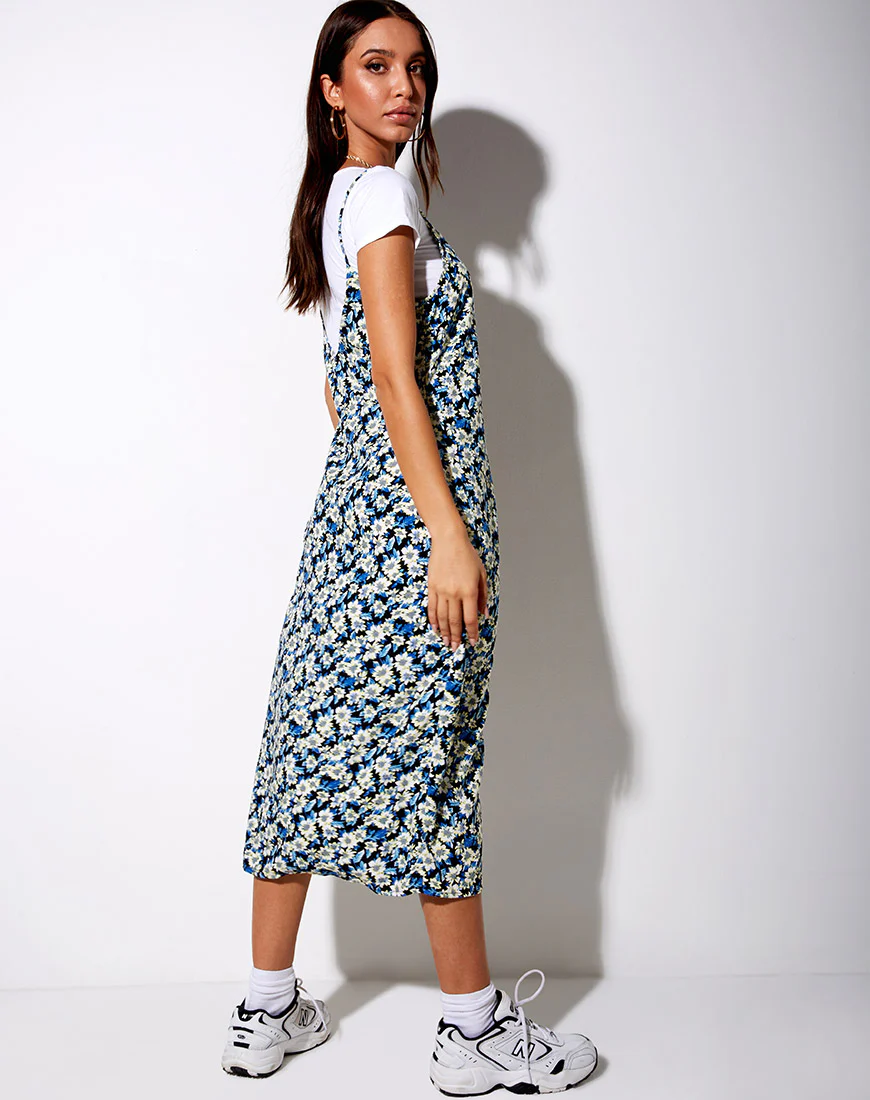 Theda Midi Dress in Aster Blue - Image 4