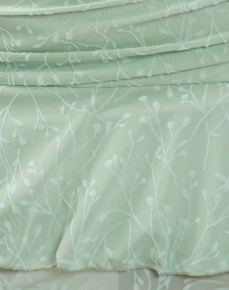 Theri Skirt in Shadow Floral Sage - Image 5