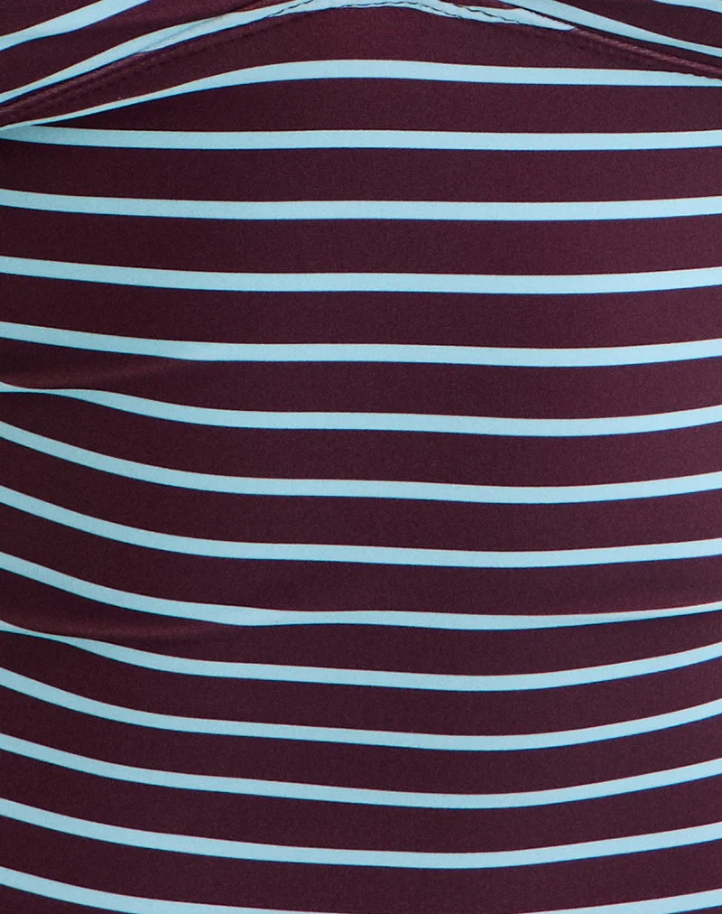 Thorin Tankini in Purple and Blue Radiant Stripe - Image 6