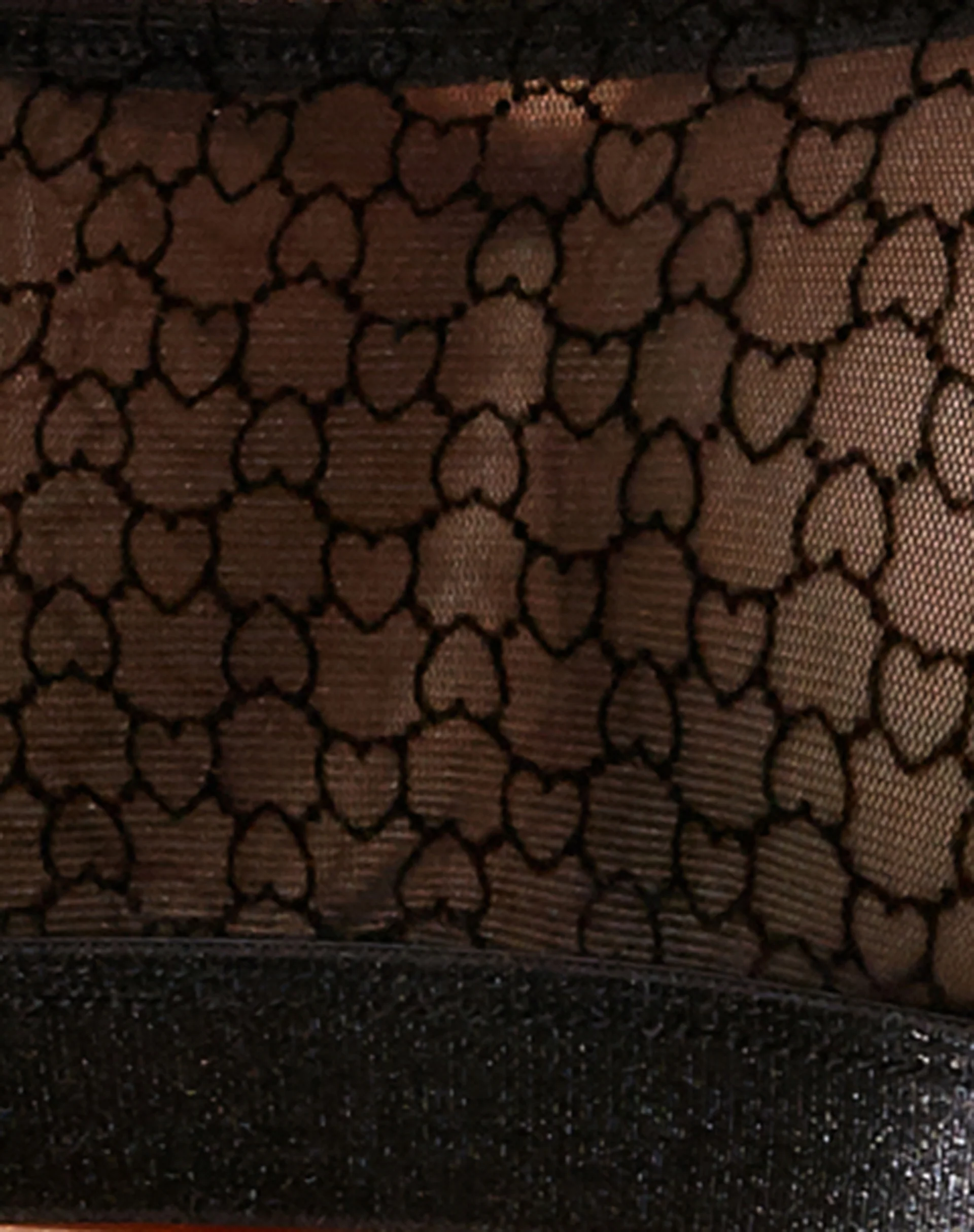 Tica Bralette Top in Black Heart Flock - Image 6