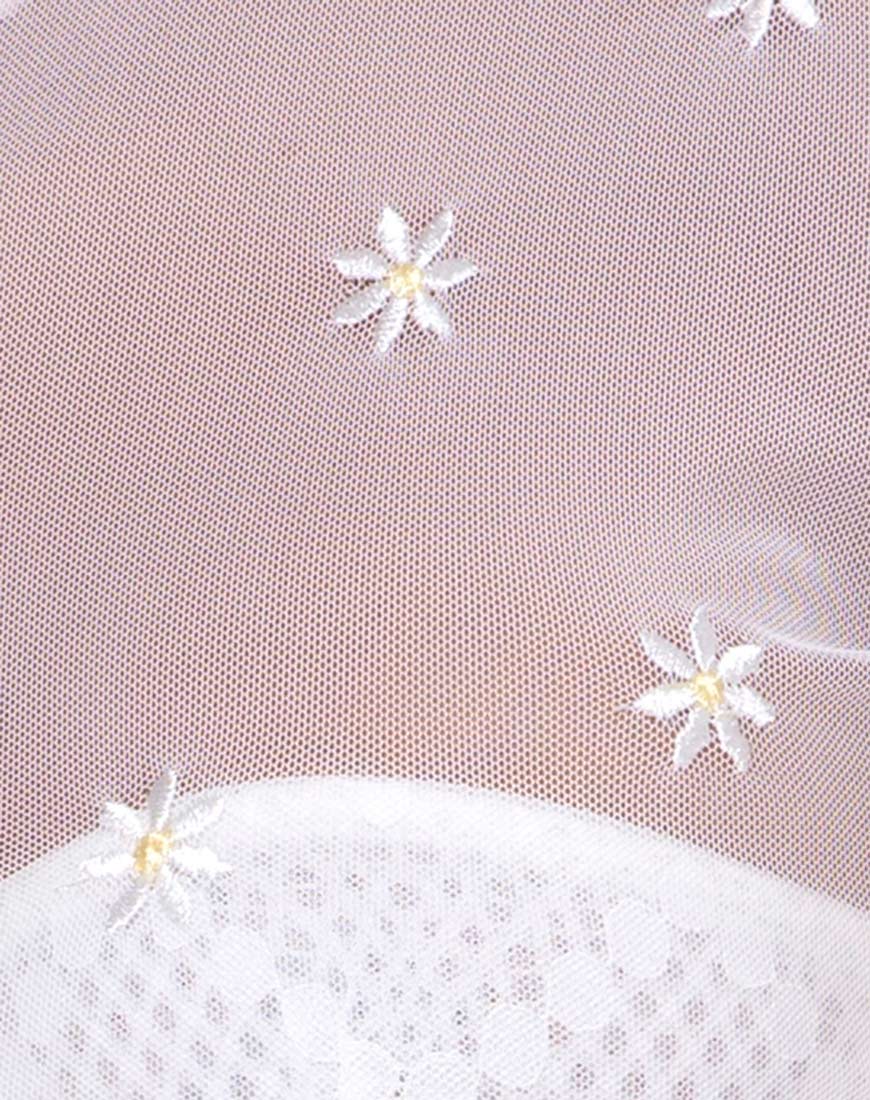 Tince Top in White Daisy Embro White - Image 6