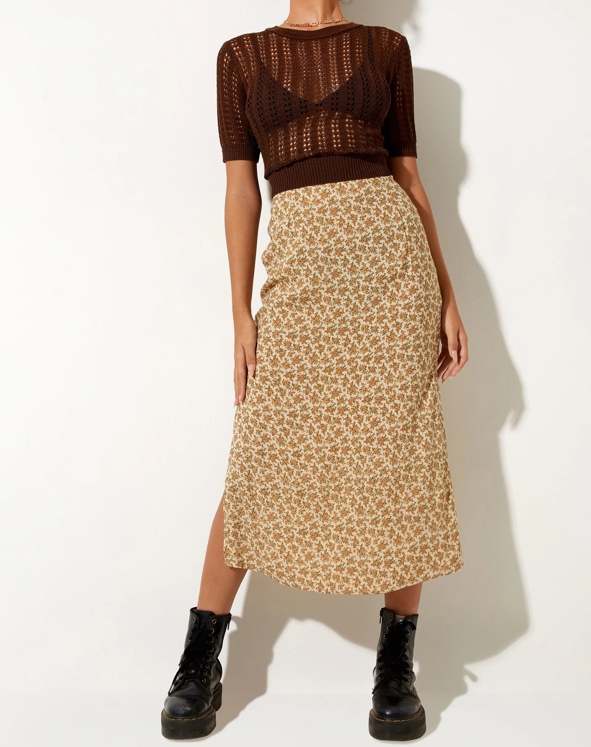 Tindra Midi Skirt in Washed Ditsy - Image 3