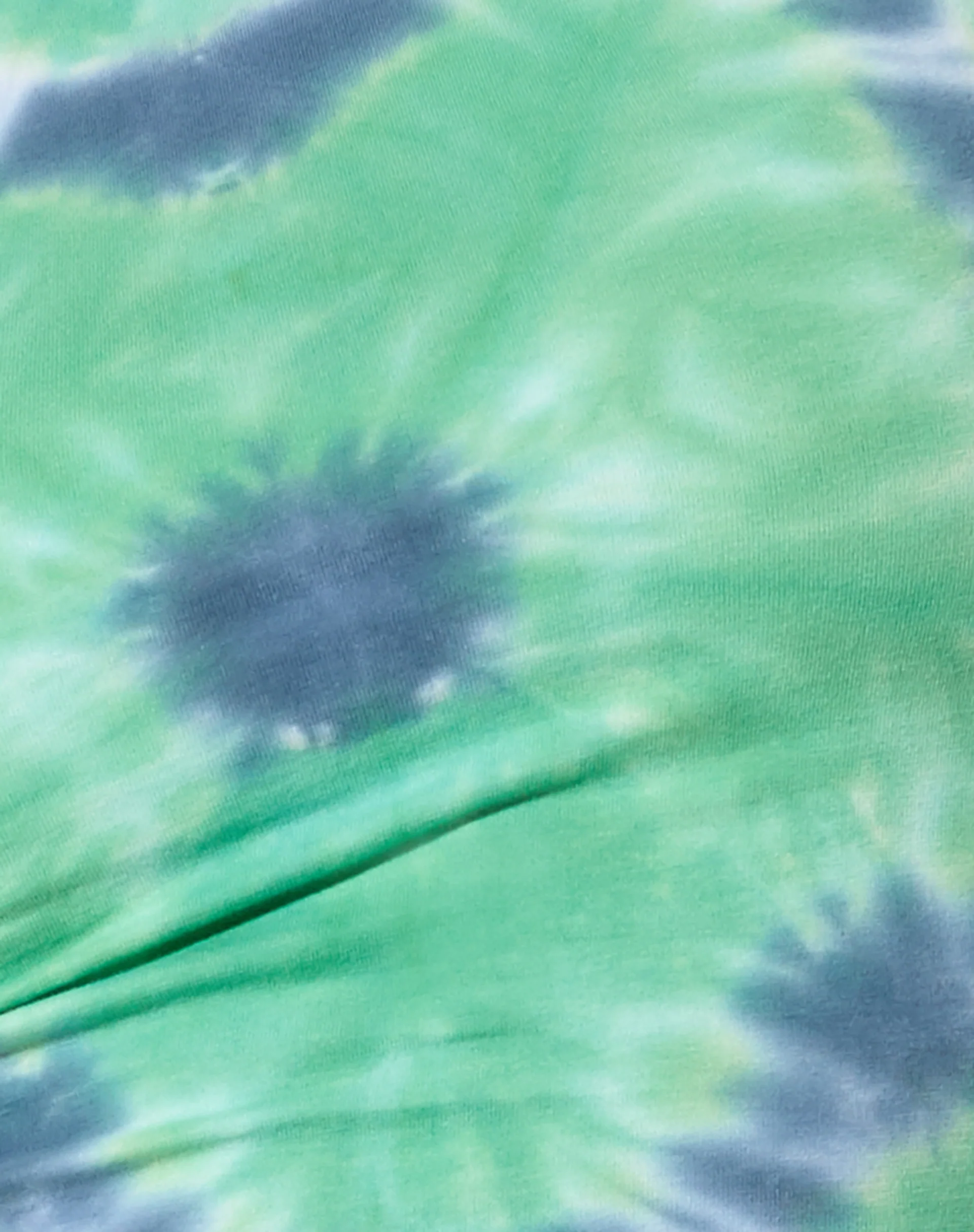 Tindy Crop Top in Green Blue Flower Tie Dye - Image 6