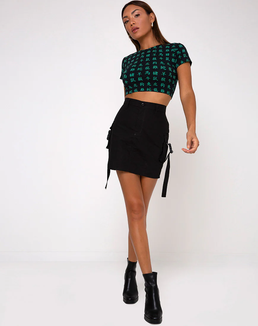 Tindy Top in Black Hidden Charm - Image 3