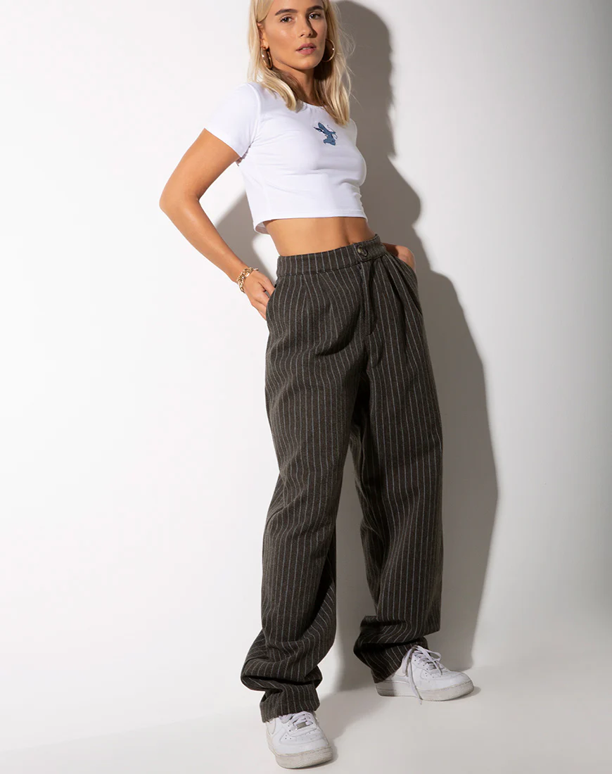 Tindy Crop Top in White Cupid Embro - Image 2