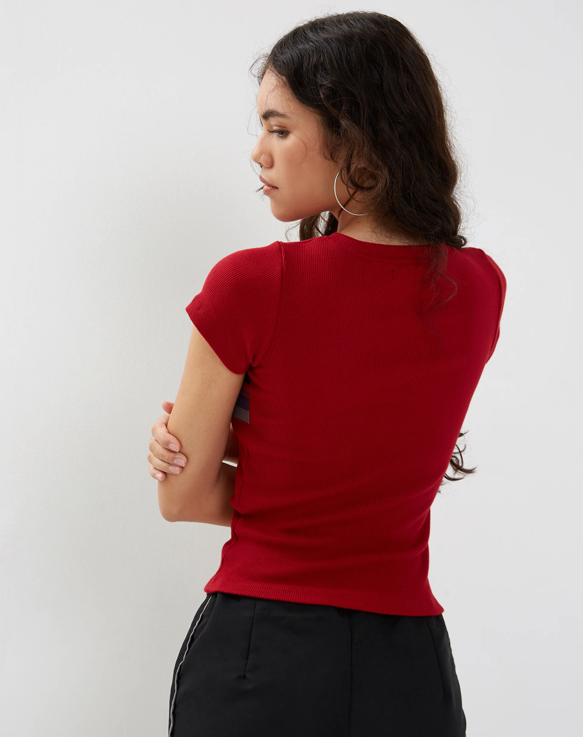 Tiona Top in Adrenalin Red Stripe - Image 3