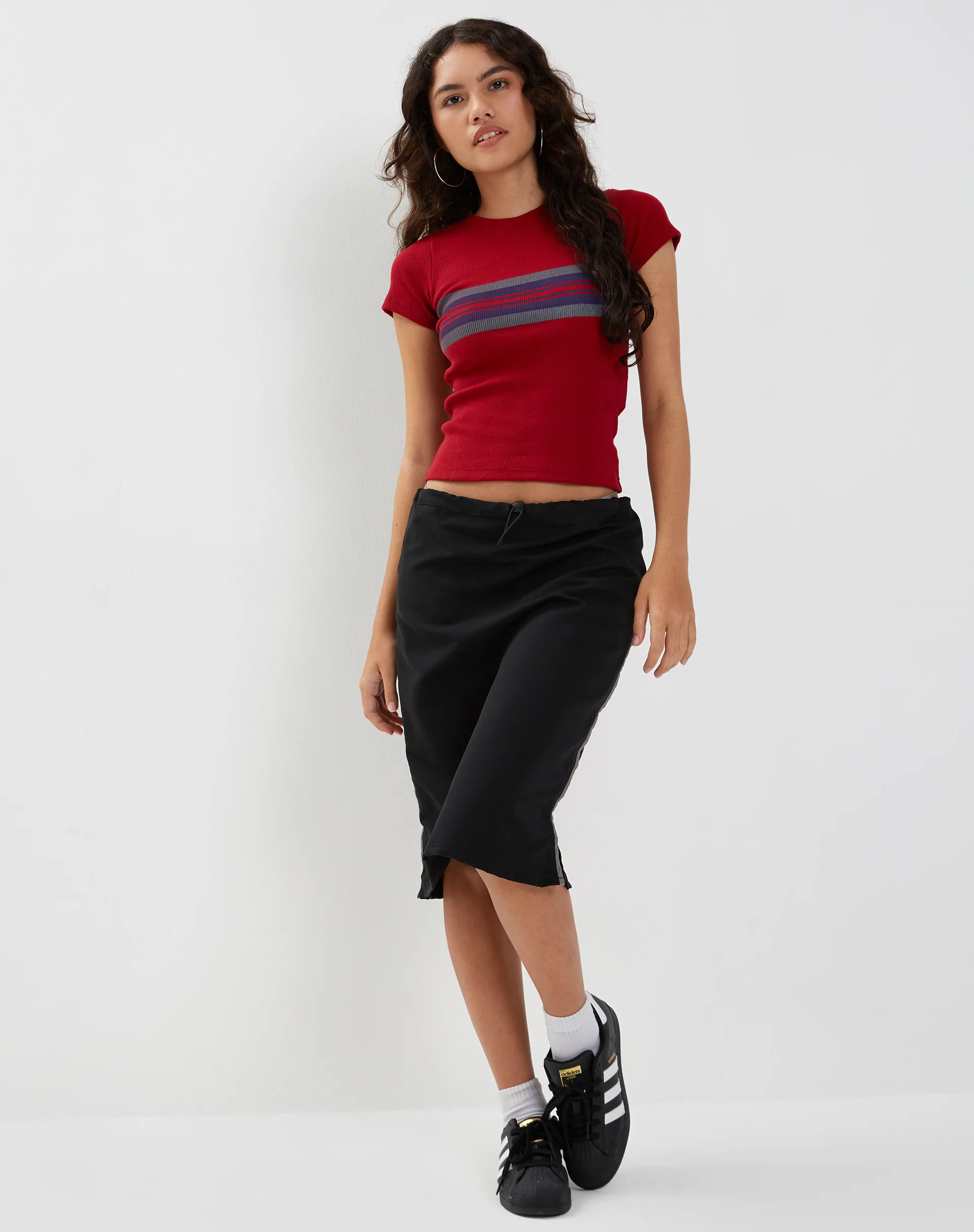 Tiona Top in Adrenalin Red Stripe - Image 4
