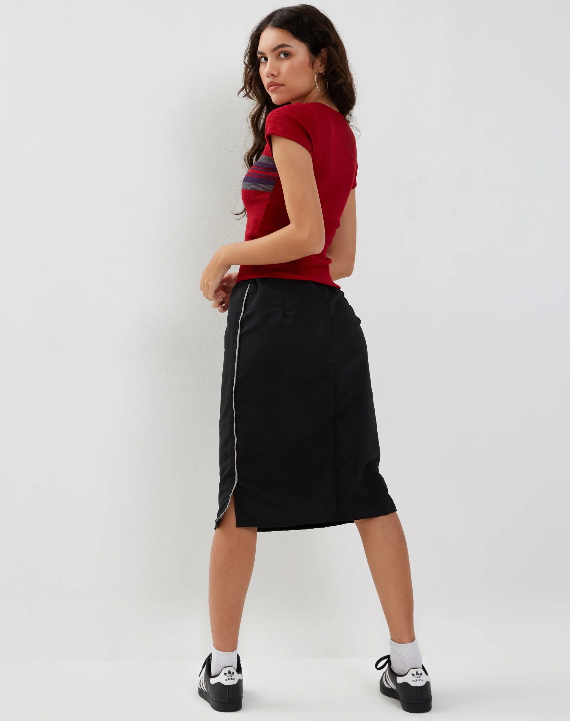 Tiona Top in Adrenalin Red Stripe - Image 5