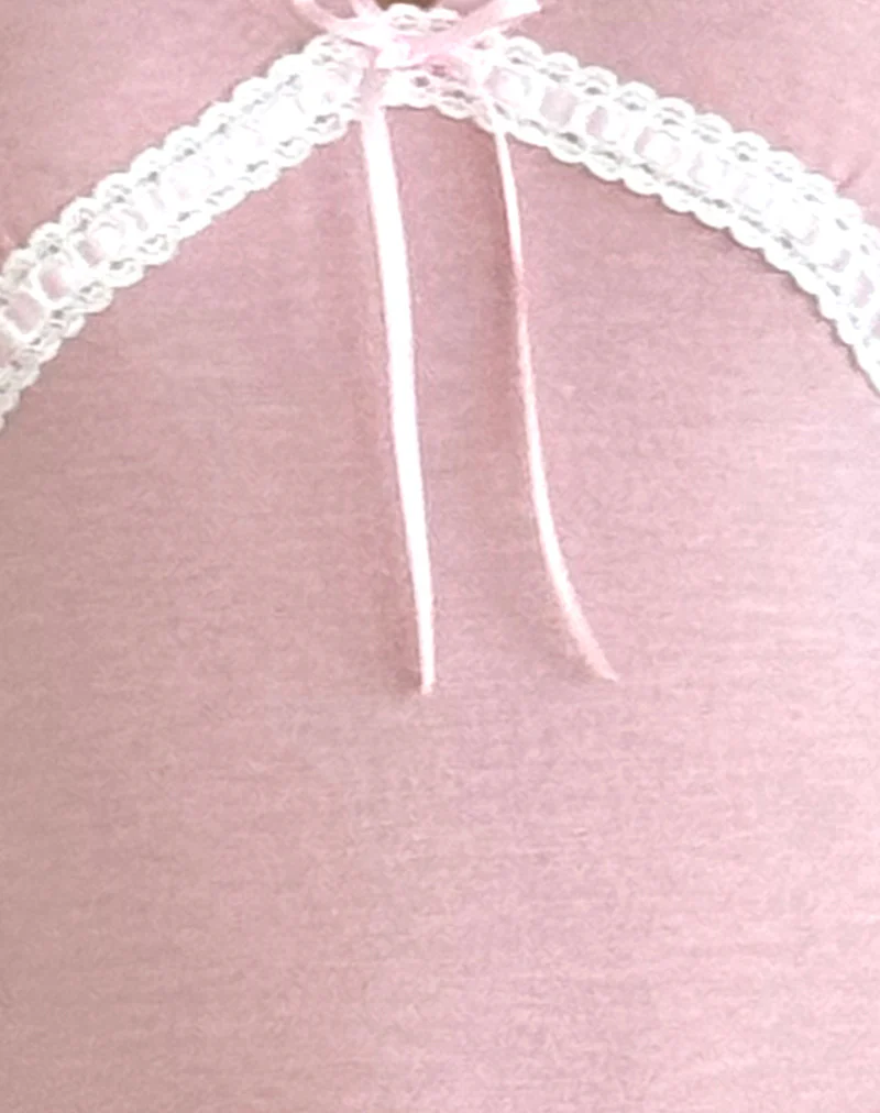 Tirzah Brushed Knit Top in Pink - Image 6