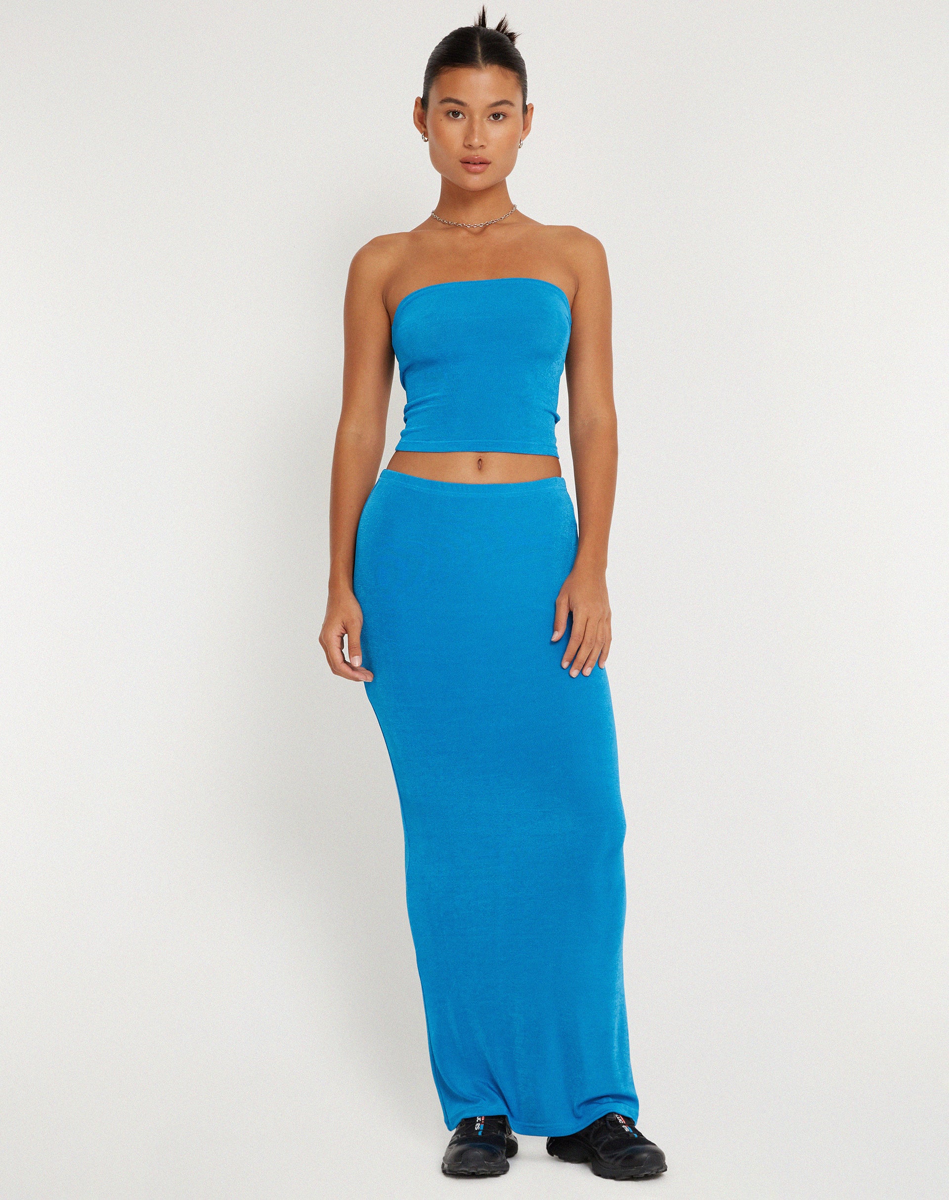 Tiska Bandeau Top in Electric Blue - Image 3