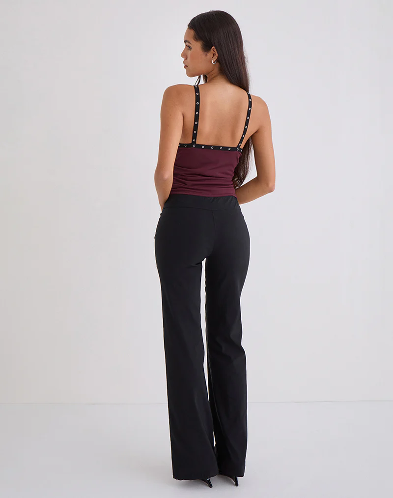 Tolani Cami Top in Heavy Mesh Wine - Image 5