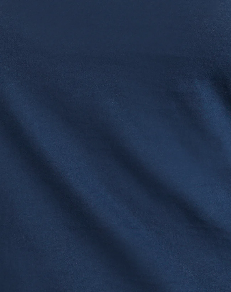 Tole Asymmetric Button Up Top in Tissue Jersey Dark Navy - Image 6