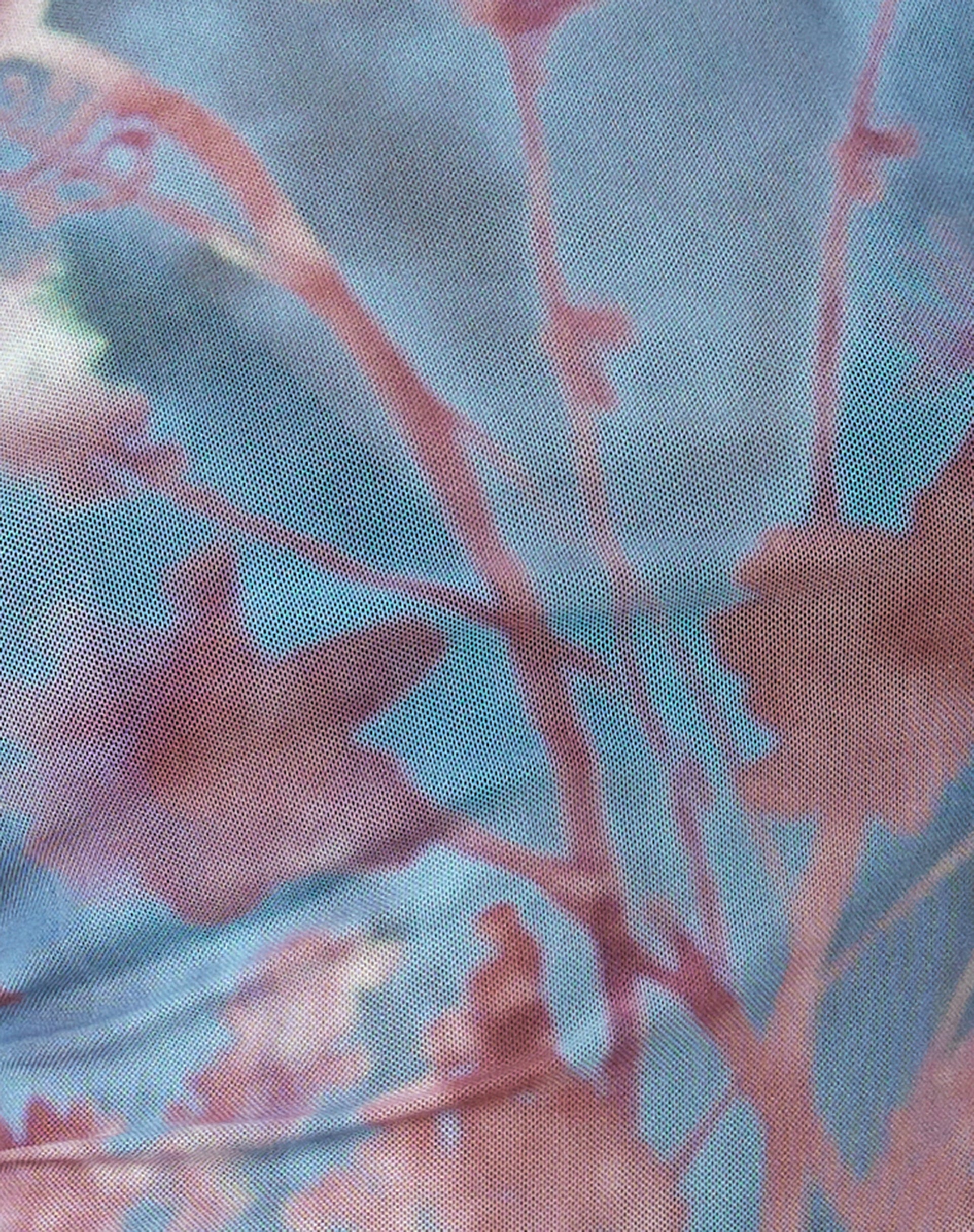 MOTEL X JACQUIE Tonia Printed Top in Lumen Mesh Blue - Image 6