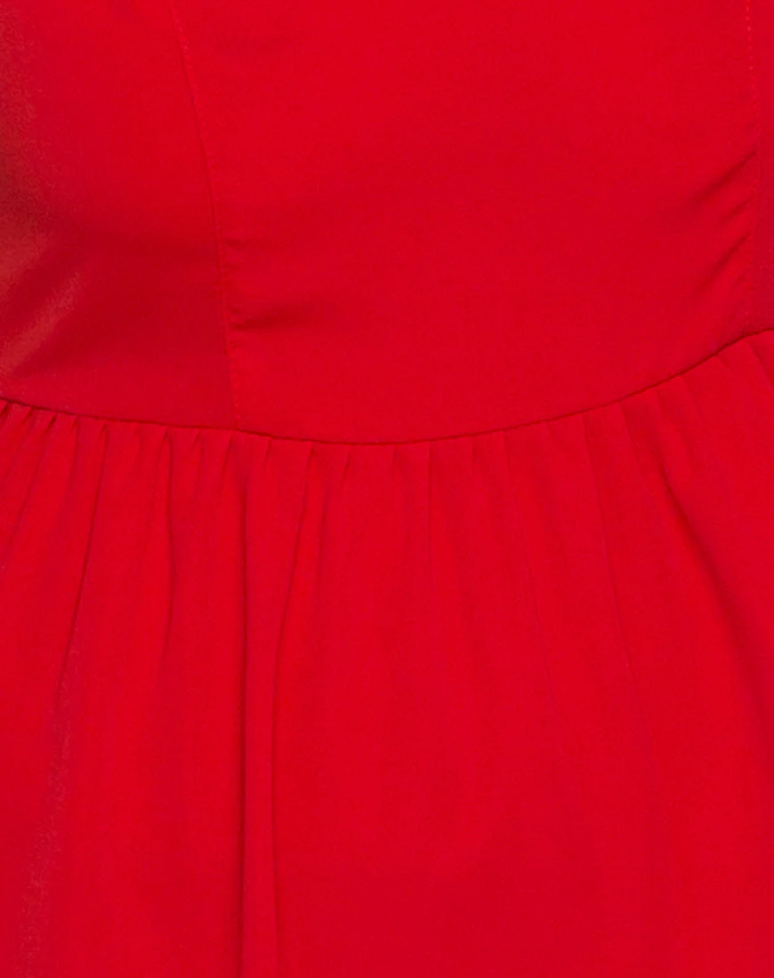 Topi Skater Dress in Red - Image 5