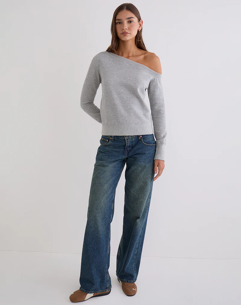Toria Sweatshirt in Grey Marl - Image 4