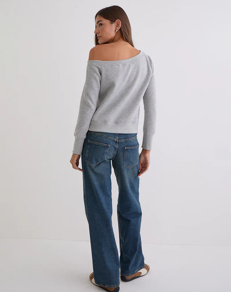 Toria Sweatshirt in Grey Marl - Image 5